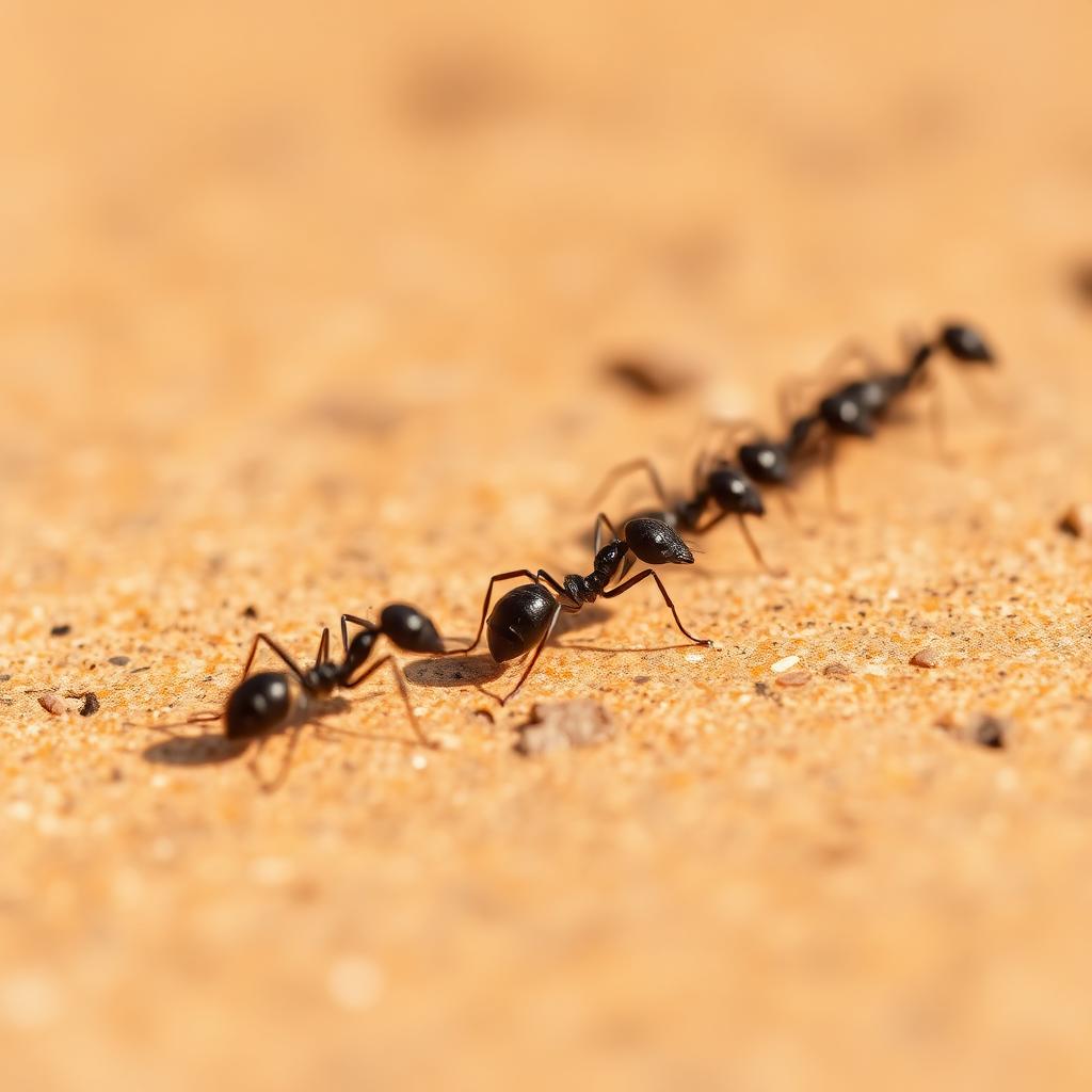 Ants marching in formation