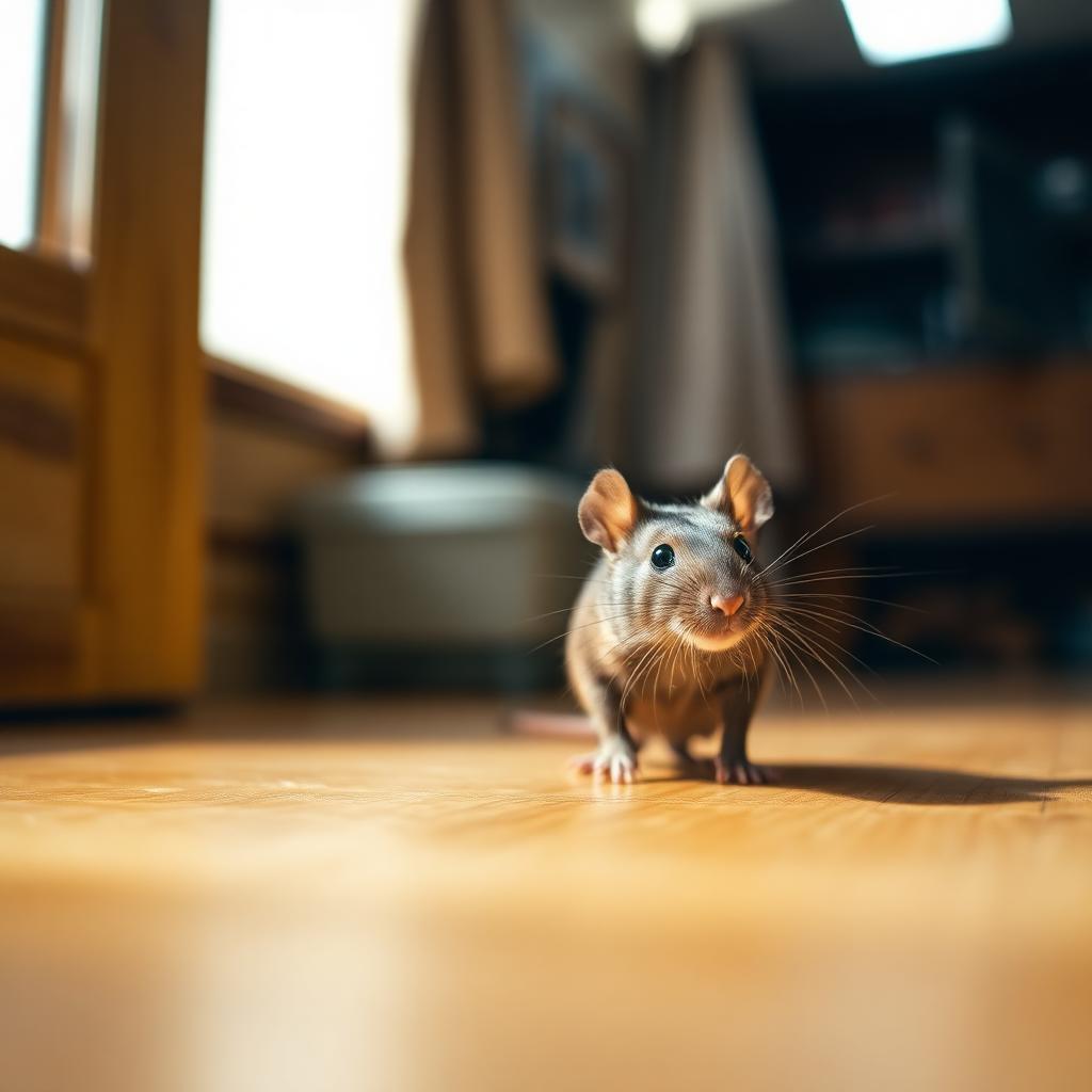 Rat inside a home